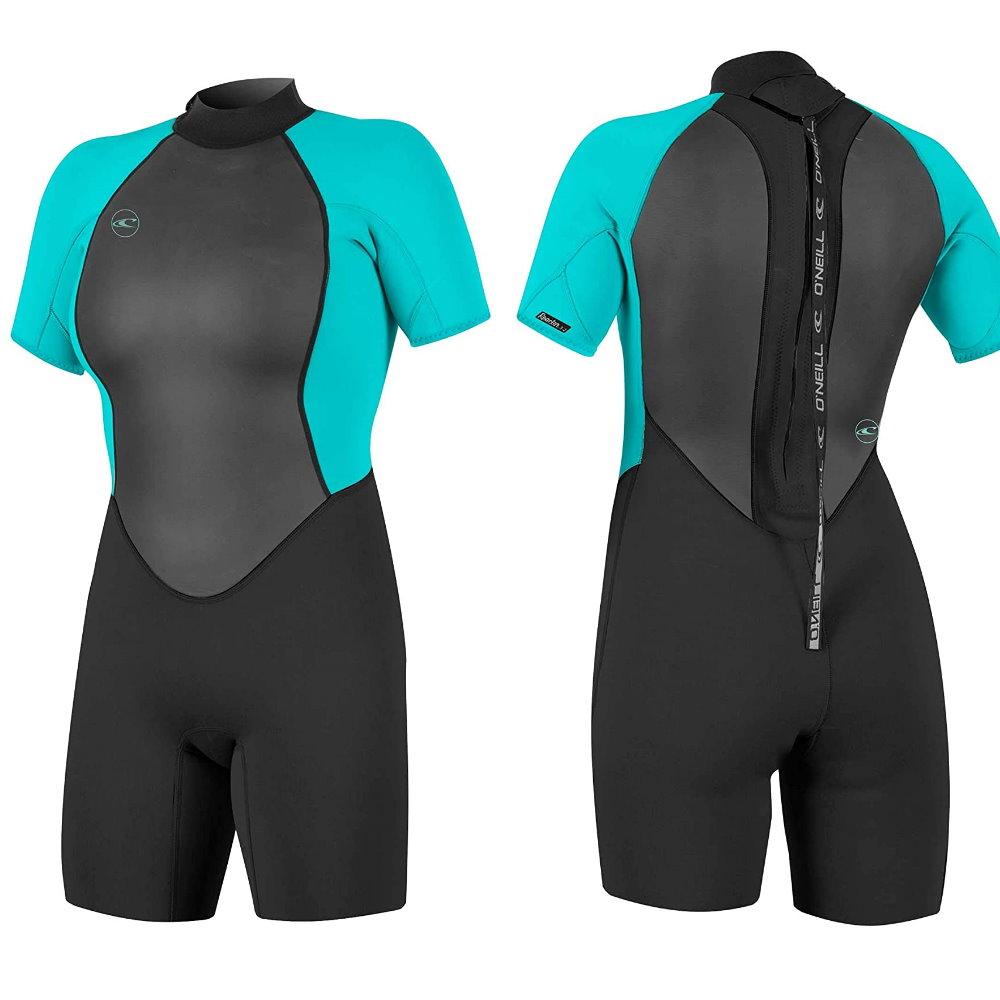 ONEILL WMS REACTOR-2 2mm Back Zip Damen Shorty SS Neoprenanzug Wetsuit